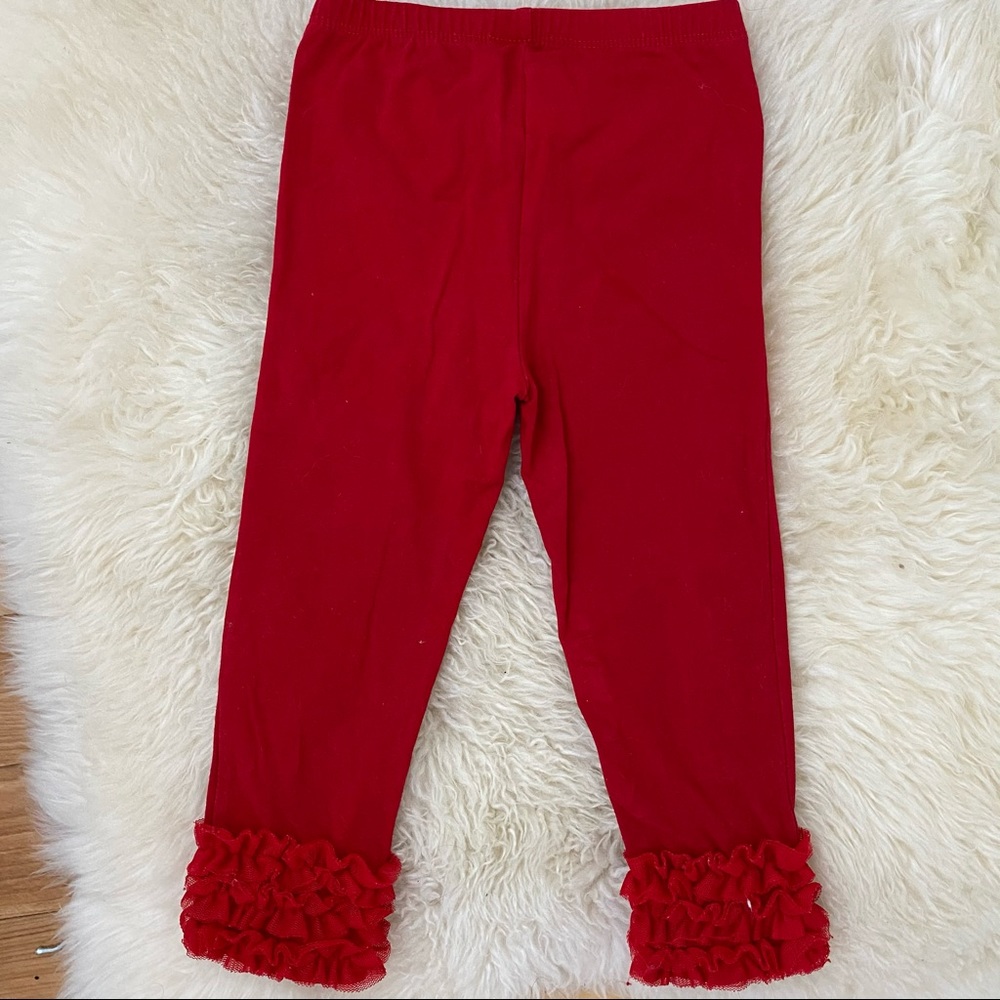 Okie Dokie 12m red leggings